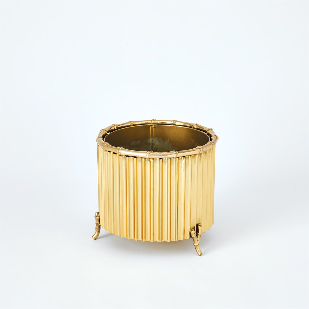 Cachepot en bambou ondulé