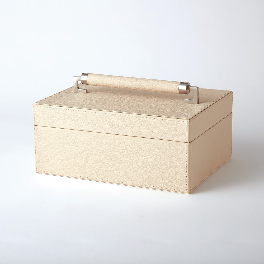 Boîtes à poignée en cuir enveloppées