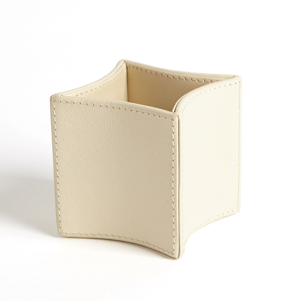 Folded Leather Pencil Cup