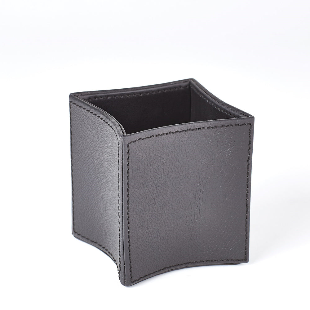 Folded Leather Pencil Cup