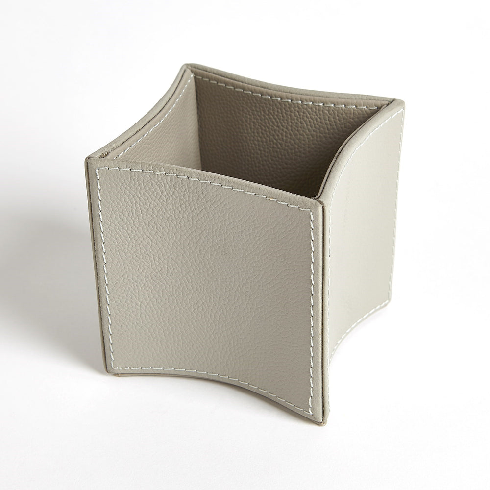 Folded Leather Pencil Cup