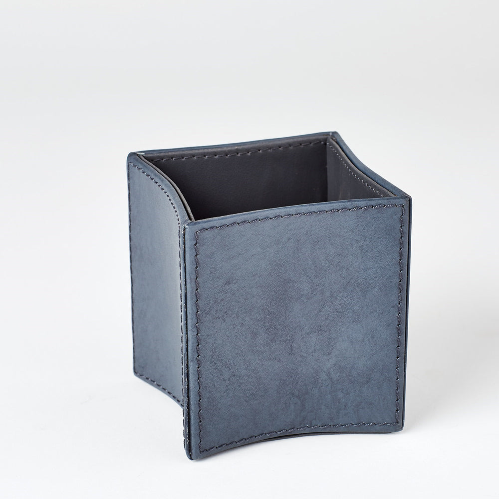Folded Leather Pencil Cup