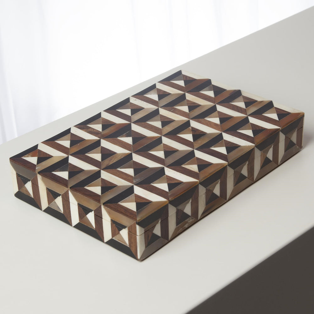 Triangle Marquetry Boxes and Tray