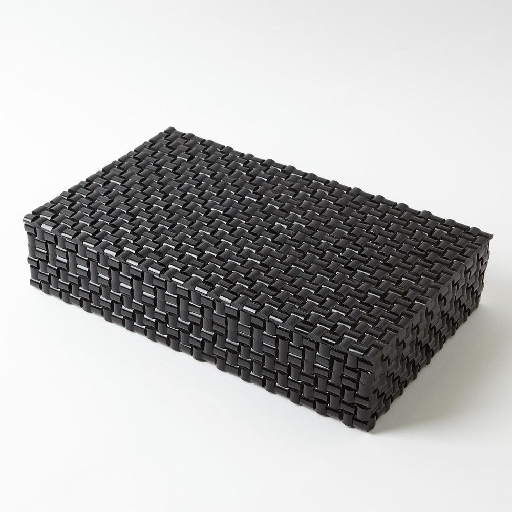 Boîtes à cornes tissés noirs