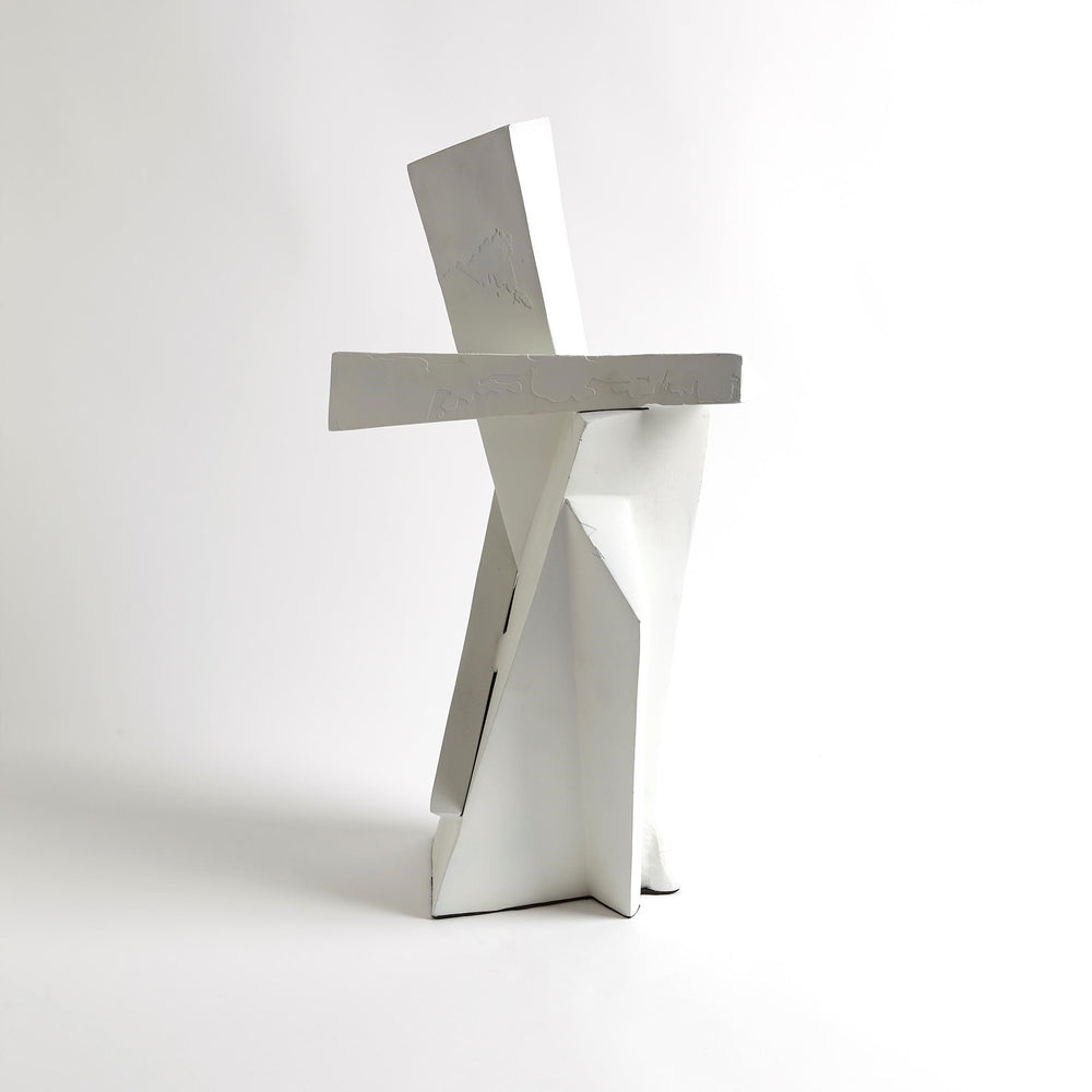 Angular Outcrop Sculpture White