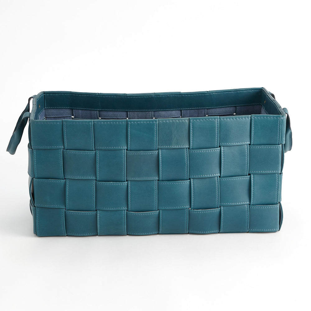 Soft Woven Leather Basket