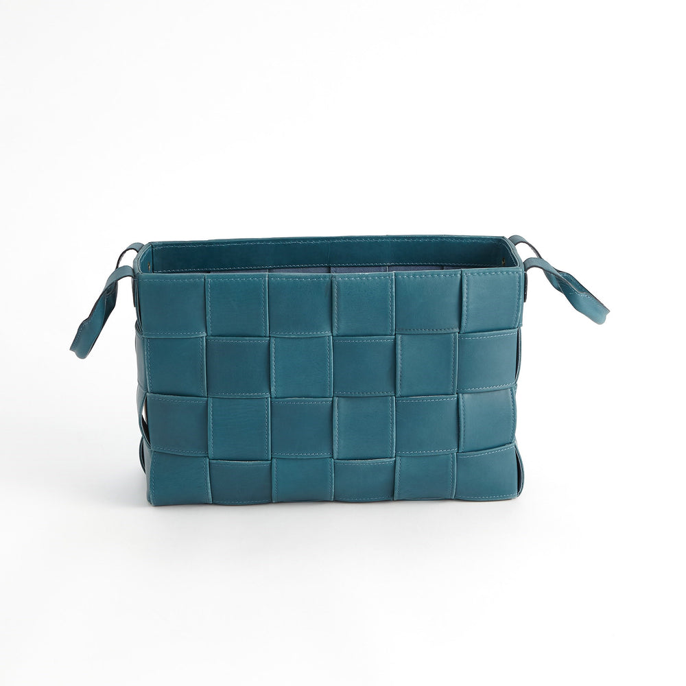 Soft Woven Leather Basket