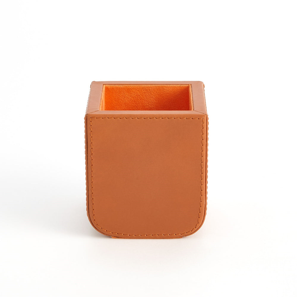 Radius Edge Leather Pencil Cup