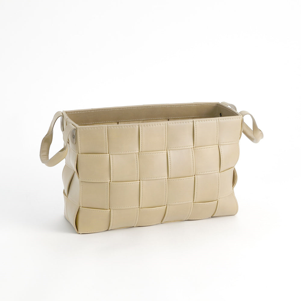 Soft Woven Leather Basket
