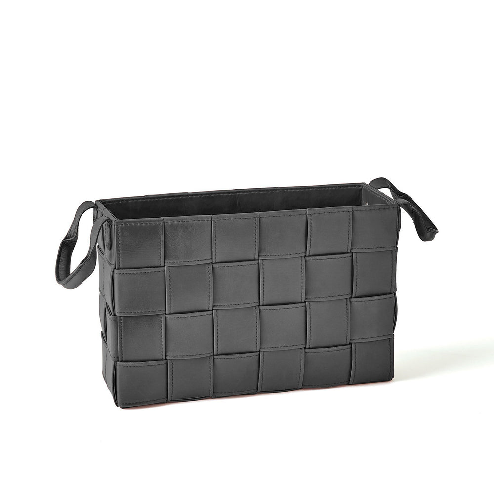 Soft Woven Leather Basket