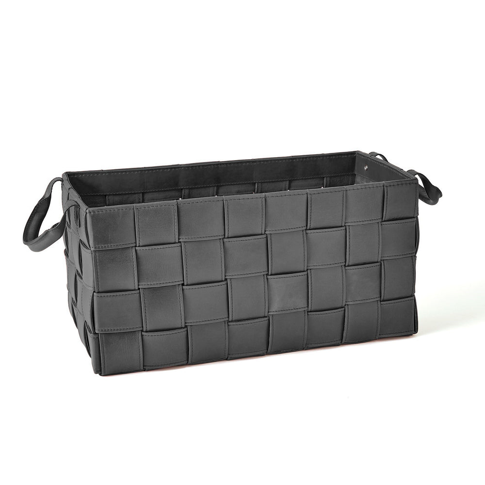 Soft Woven Leather Basket