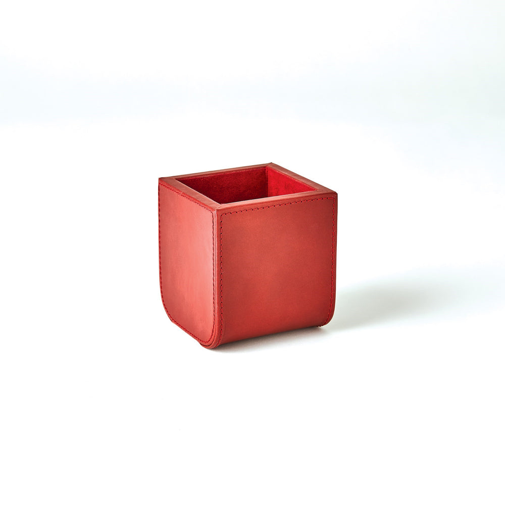 Radius Edge Leather Pencil Cup