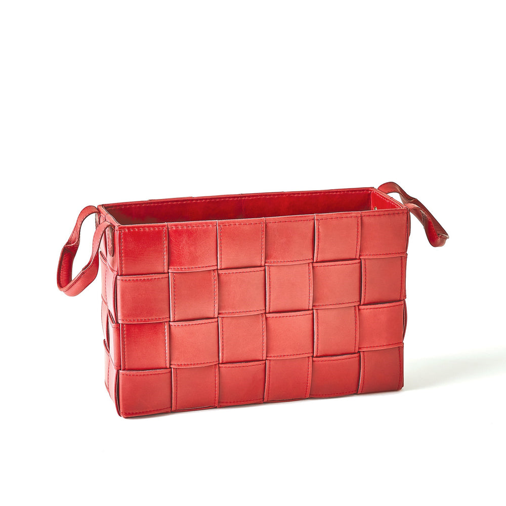 Soft Woven Leather Basket