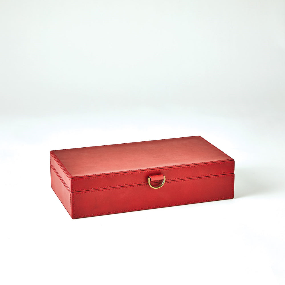 Marbled Leather D Ring Boxes