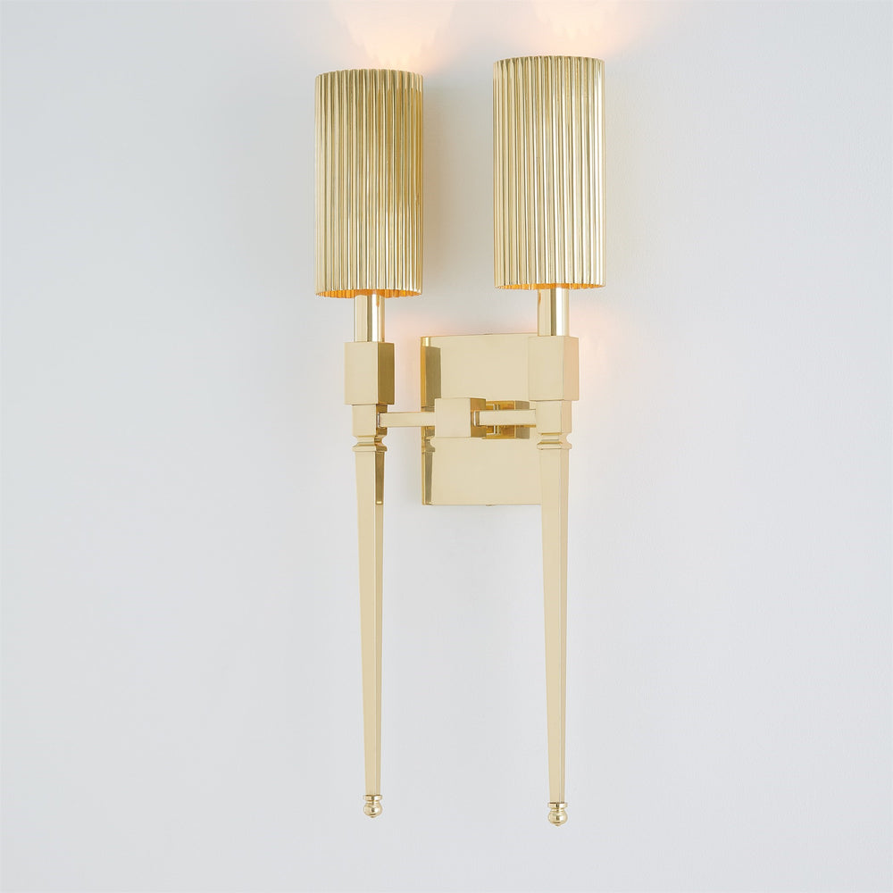 Fluted Double Sconce