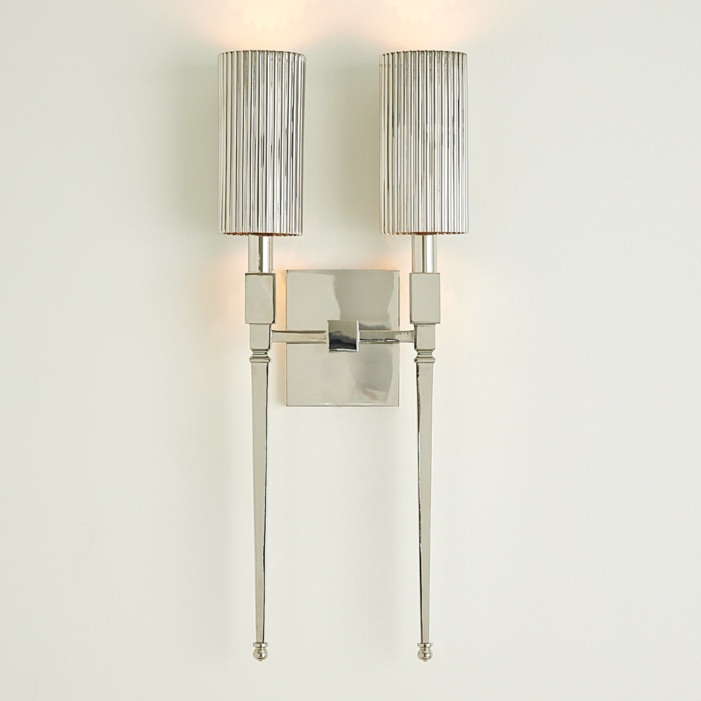 Fluted Double Sconce