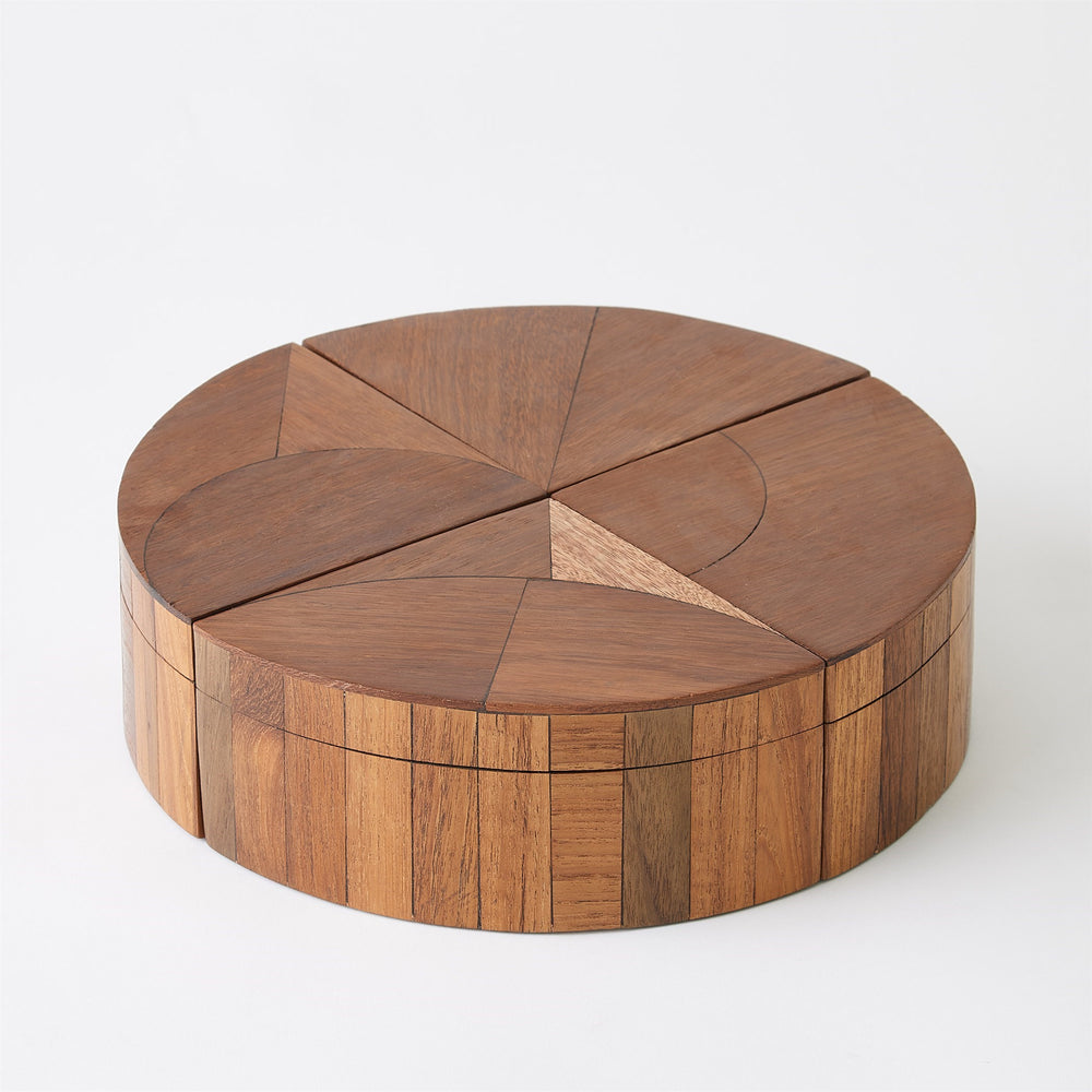 Quartered Wood Boxes Set