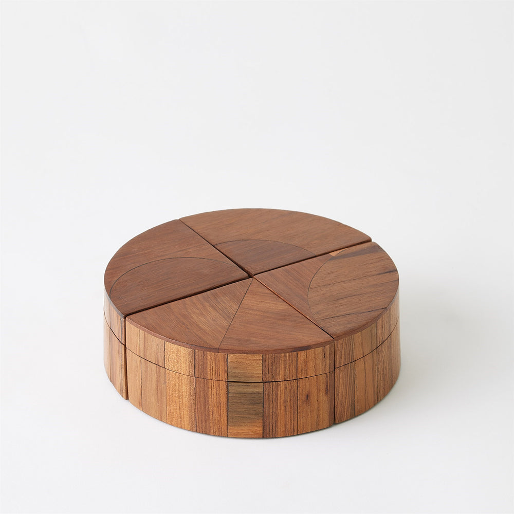 Quartered Wood Boxes Set