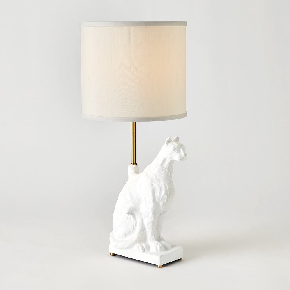 Lampe de chat égyptienne blanche