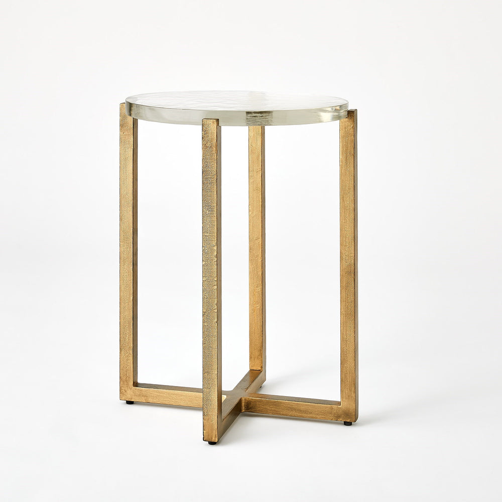 Ice Block Tables Oval Antique Gold