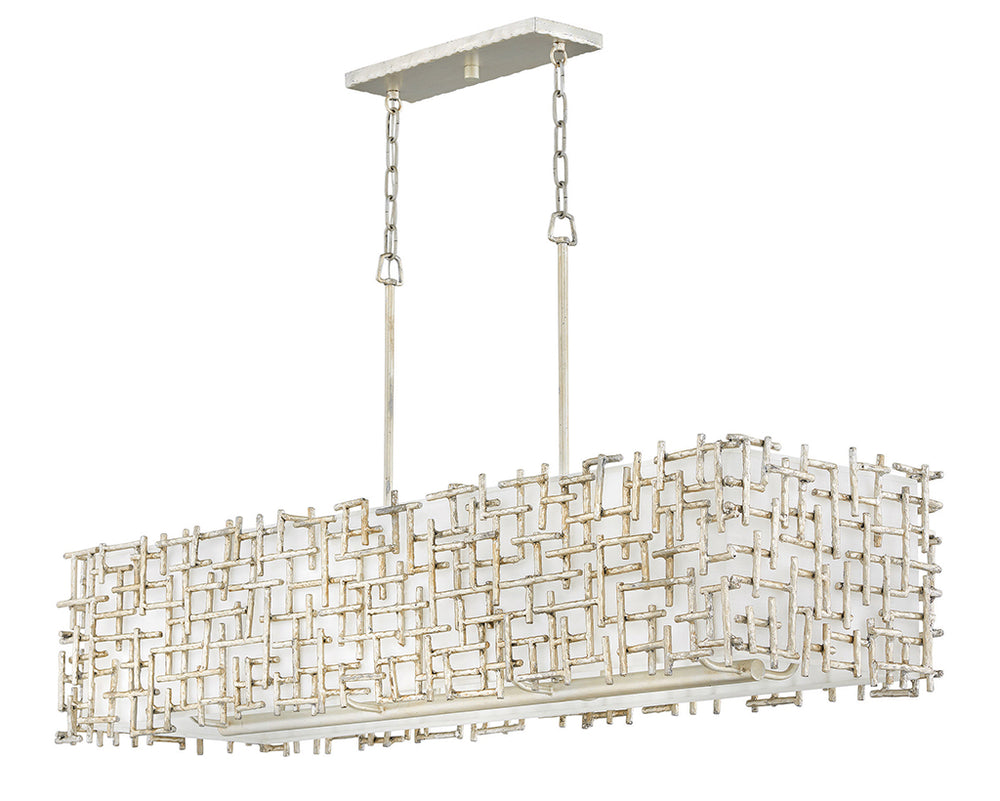 Fredrick Ramond Canada - LED Linear Chandelier - Farrah - Silver Leaf- Union Lighting Luminaires Decor