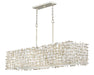 Fredrick Ramond Canada - LED Linear Chandelier - Farrah - Silver Leaf- Union Lighting Luminaires Decor