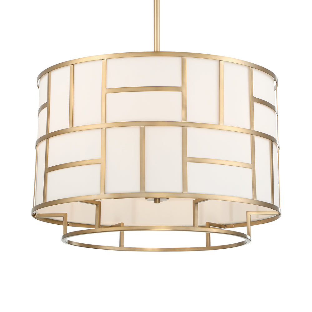 Crystorama - Six Light Chandelier - Danielson - Vibrant Gold- Union Lighting Luminaires Decor