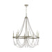 Visual Comfort Studio Canada - Eight Light Chandelier - Beverly - French Washed Oak / Distressed White Wood- Union Lighting Luminaires Decor