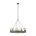 Visual Comfort Studio Canada - 12 Light Chandelier - Avenir - Weathered Oak Wood / Antique Forged Iron- Union Lighting Luminaires Decor