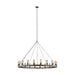Visual Comfort Studio Canada - 20 Light Chandelier - Avenir - Weathered Oak Wood / Antique Forged Iron- Union Lighting Luminaires Decor
