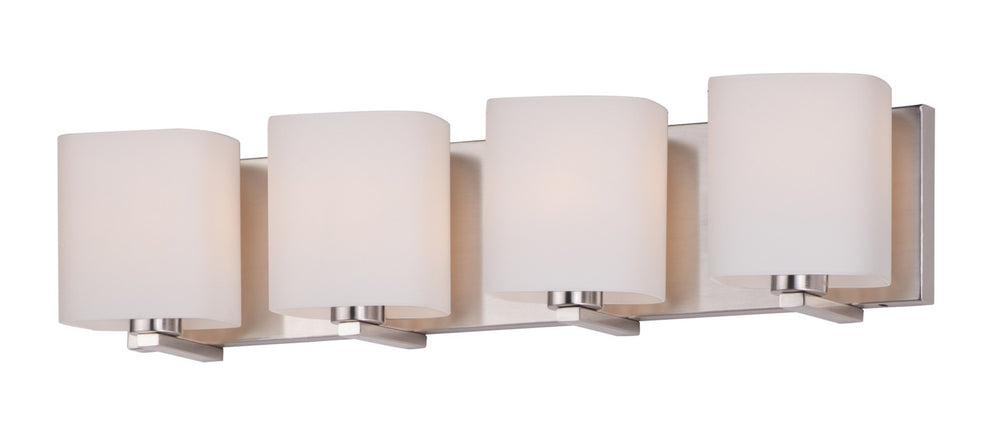 Maxim - Four Light Bath Vanity - Wrap - Satin Nickel- Union Lighting Luminaires Decor