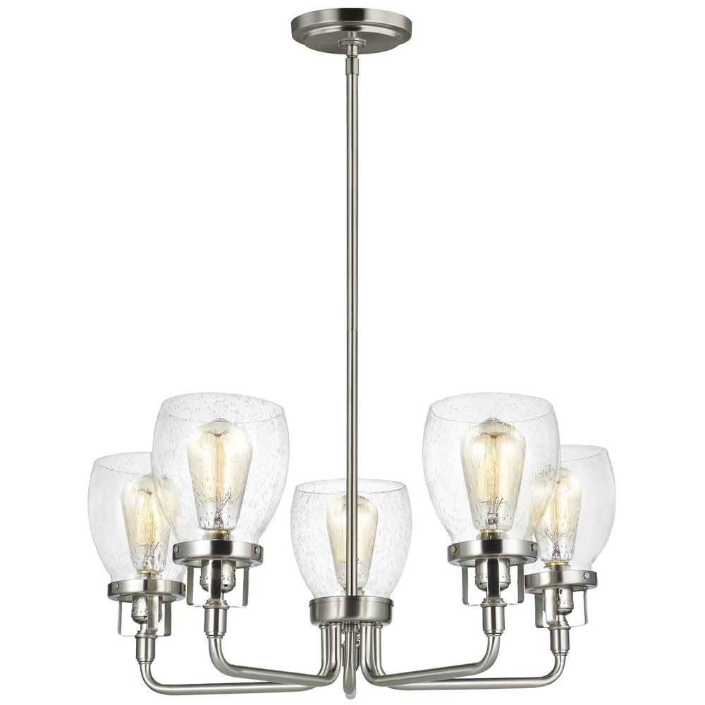 Generation Lighting Canada - Five Light Chandelier - Belton - Brushed Nickel- Union Lighting Luminaires Decor