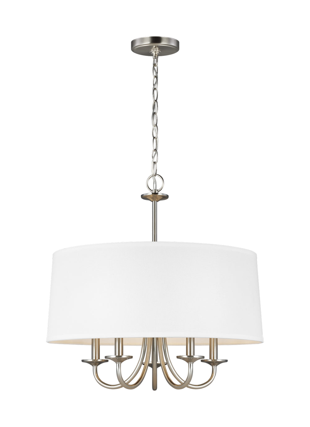 Generation Lighting Canada - Five Light Chandelier - Seville - Brushed Nickel- Union Lighting Luminaires Decor