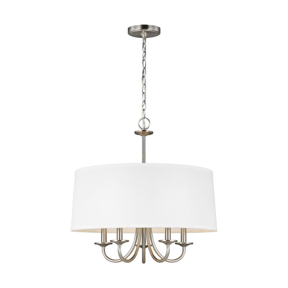 Generation Lighting Canada - Five Light Chandelier - Seville - Brushed Nickel- Union Lighting Luminaires Decor
