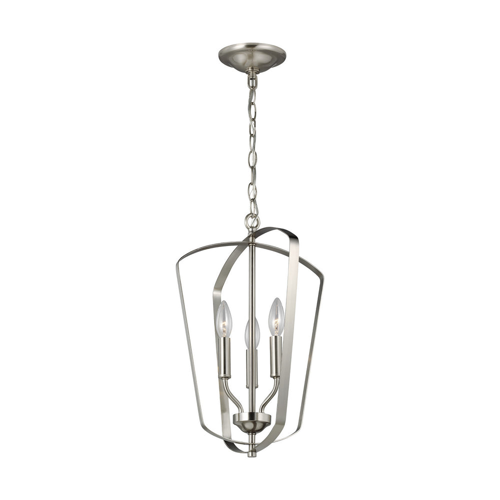 Generation Lighting Canada - Three Light Hall / Foyer Pendant - Romee - Brushed Nickel- Union Lighting Luminaires Decor