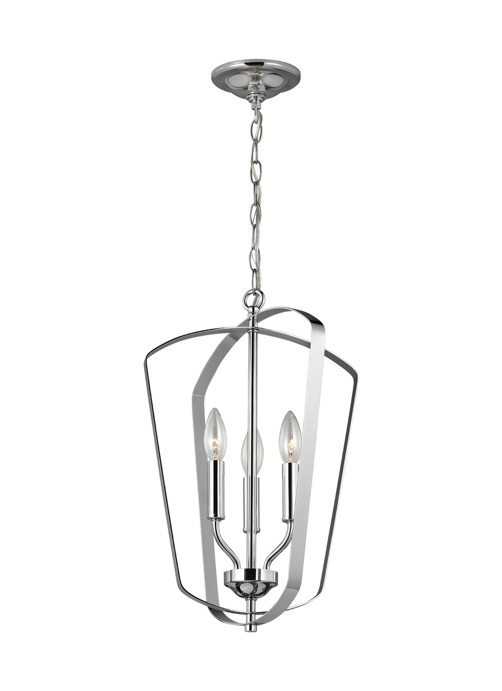 Generation Lighting Canada - Three Light Hall / Foyer - Romee - Chrome- Union Lighting Luminaires Decor