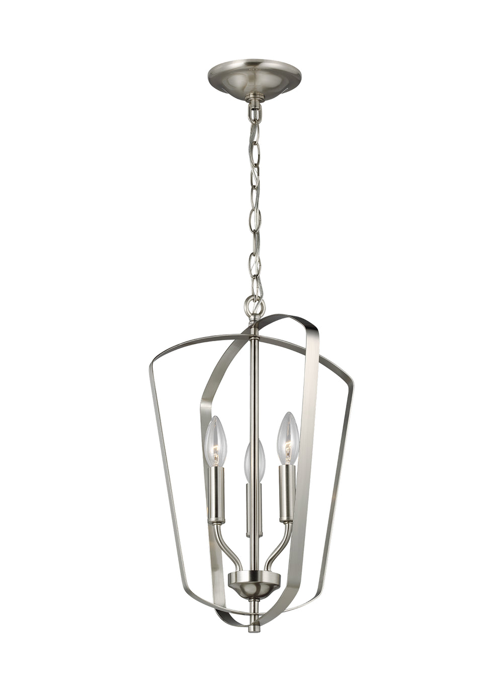 Generation Lighting Canada - Three Light Hall / Foyer - Romee - Brushed Nickel- Union Lighting Luminaires Decor