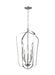 Generation Lighting Canada - Six Light Hall / Foyer Pendant - Romee - Chrome- Union Lighting Luminaires Decor