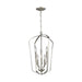 Generation Lighting Canada - Six Light Hall / Foyer Pendant - Romee - Brushed Nickel- Union Lighting Luminaires Decor