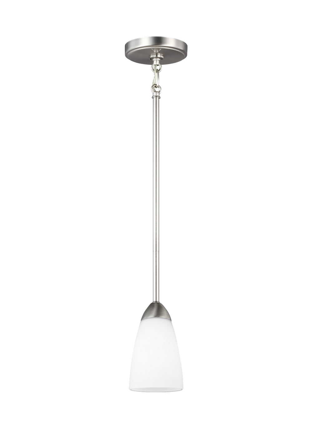 Generation Lighting Canada - One Light Mini-Pendant - Seville - Brushed Nickel- Union Lighting Luminaires Decor