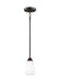 Generation Lighting Canada - One Light Mini-Pendant - Seville - Bronze- Union Lighting Luminaires Decor