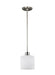 Generation Lighting Canada - One Light Mini-Pendant - Canfield - Brushed Nickel- Union Lighting Luminaires Decor