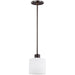 Generation Lighting Canada - One Light Mini-Pendant - Canfield - Bronze- Union Lighting Luminaires Decor