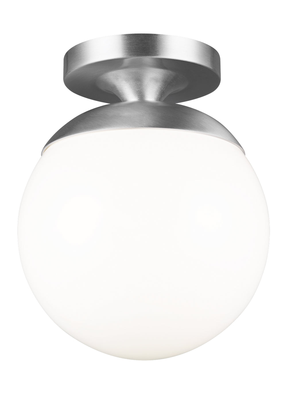Visual Comfort Studio Canada - One Light Wall / Ceiling Semi-Flush Mount - Leo - Hanging Globe - Satin Aluminum- Union Lighting Luminaires Decor