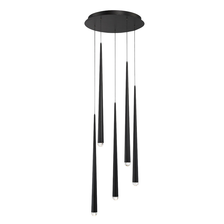 Modern Forms Canada - LED Pendant - Cascade - Black- Union Lighting Luminaires Decor
