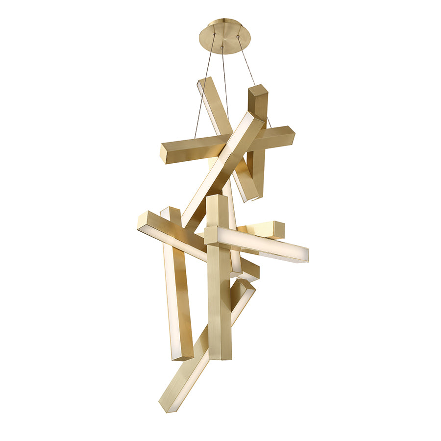 Modern Forms Canada - LED Chandelier - Chaos - Aged Brass- Union Lighting Luminaires Decor