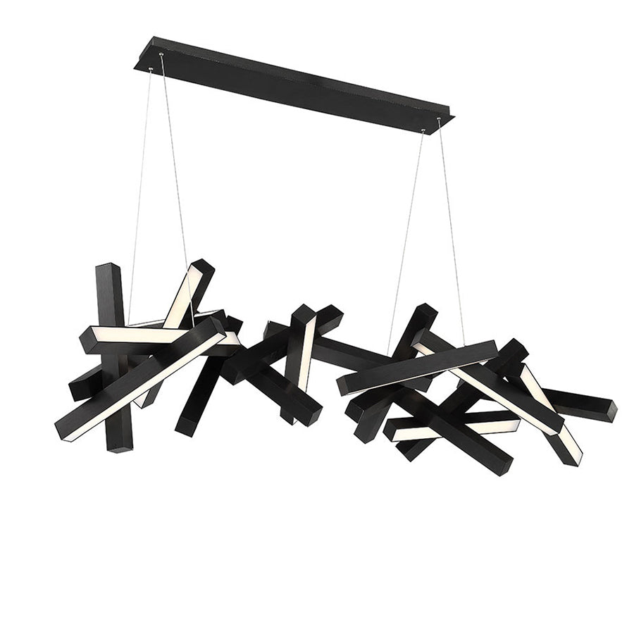 Modern Forms Canada - LED Linear Pendant - Chaos - Black- Union Lighting Luminaires Decor