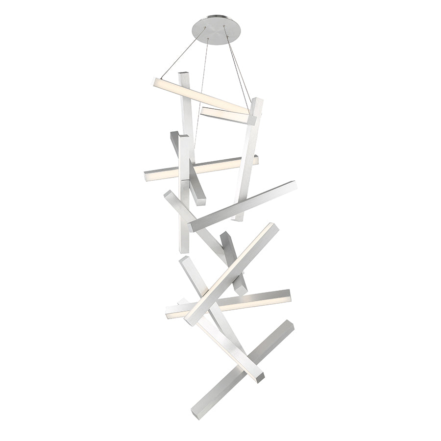 Modern Forms Canada - LED Chandelier - Chaos - Brushed Aluminum- Union Lighting Luminaires Decor