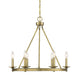 Savoy House - Six Light Chandelier - Middleton - Warm Brass- Union Lighting Luminaires Decor