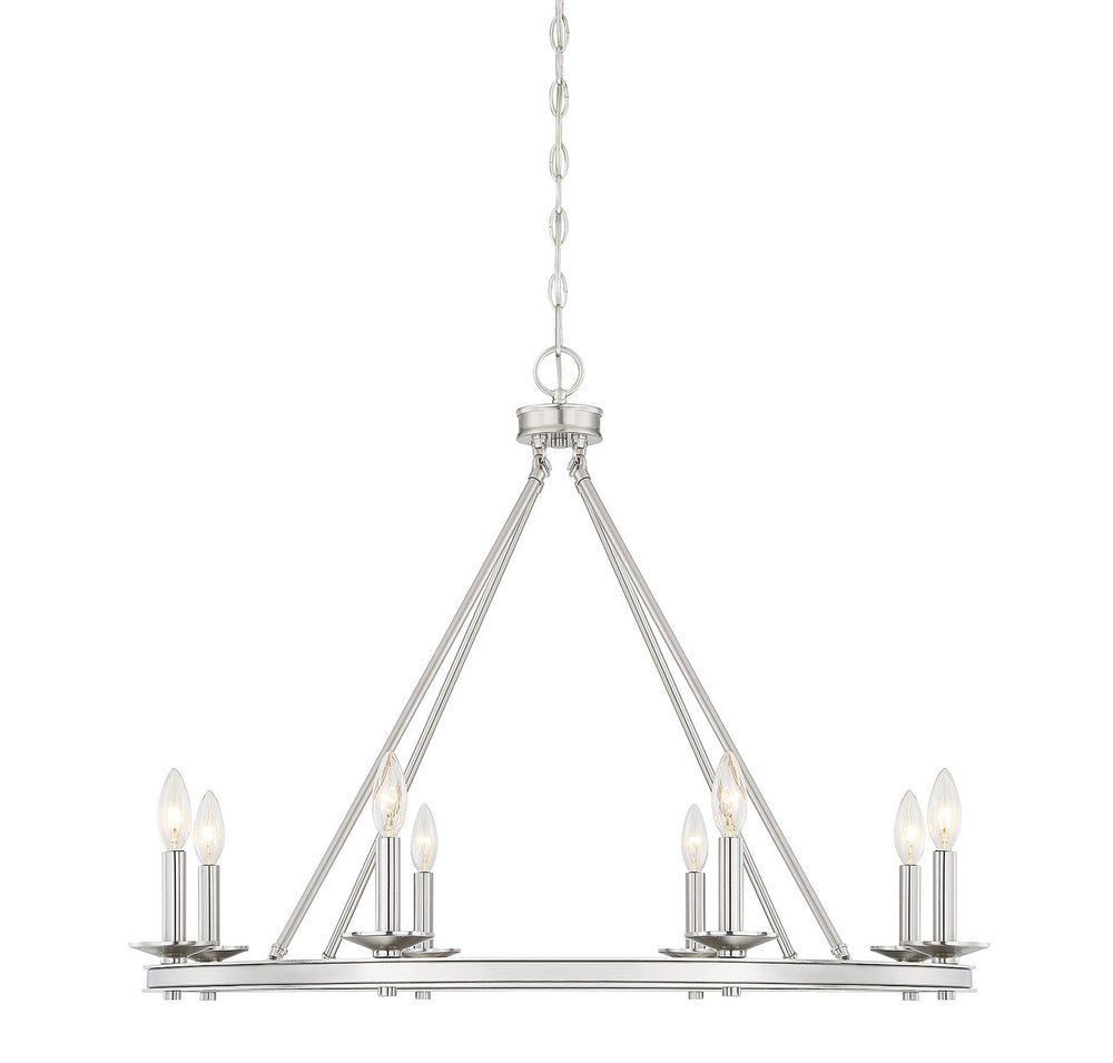 Savoy House - Eight Light Chandelier - Middleton - Satin Nickel- Union Lighting Luminaires Decor